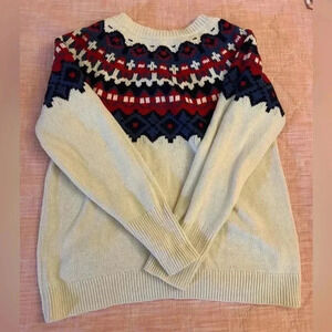 Women’s Chaps Red, White, and Blue Sweater Size Medium